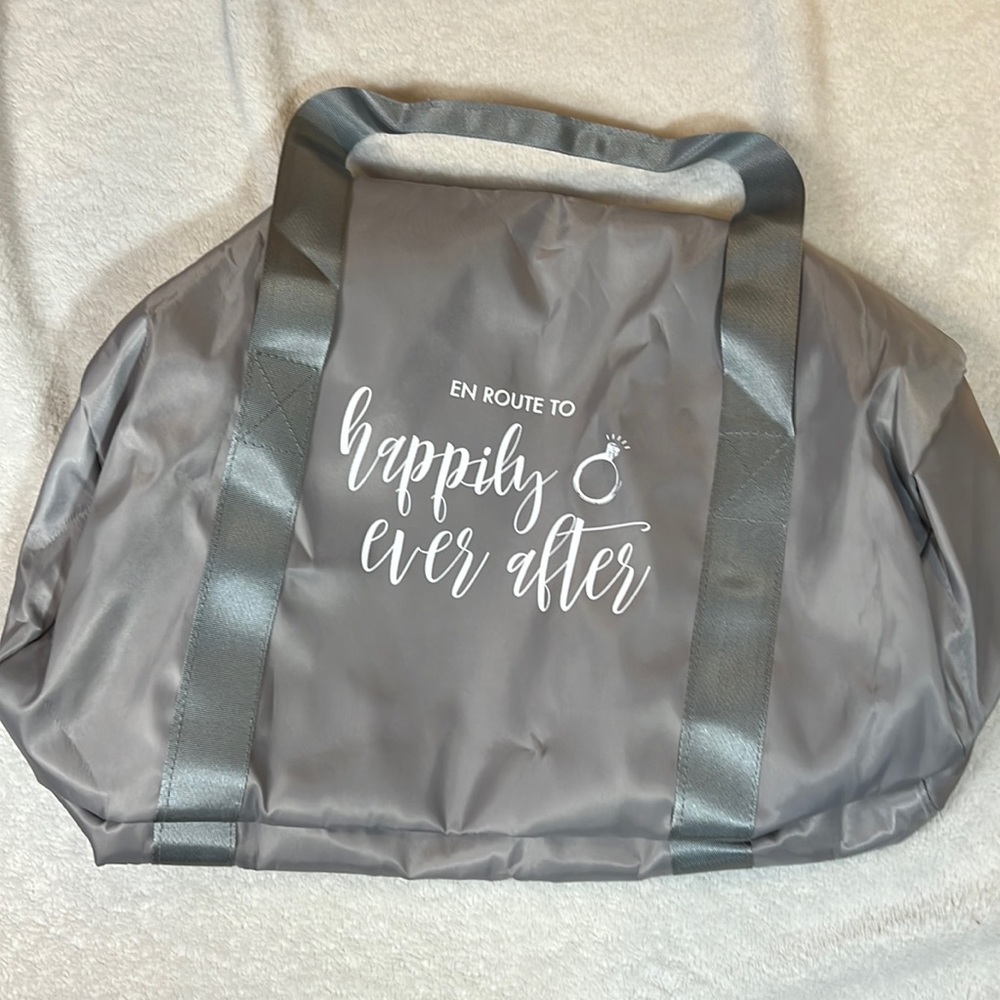 “En route to happily ever after” small ruffle bag